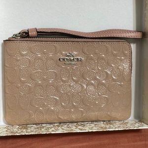 Coach Corner Zip Wristlet